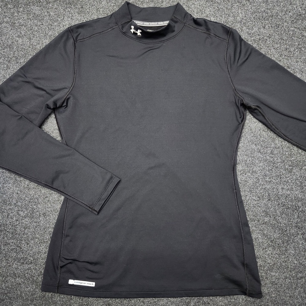 Under Armour Women's Black XL ColdGear‎ M9ck Neck Long Sleeve Shirt Base Layer